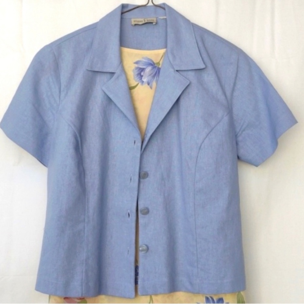 Studio Ease Blue Blouse 6P